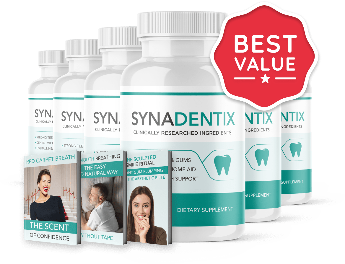 Synadentix dental chewable — 6-bottle bundle with 3 bonuses